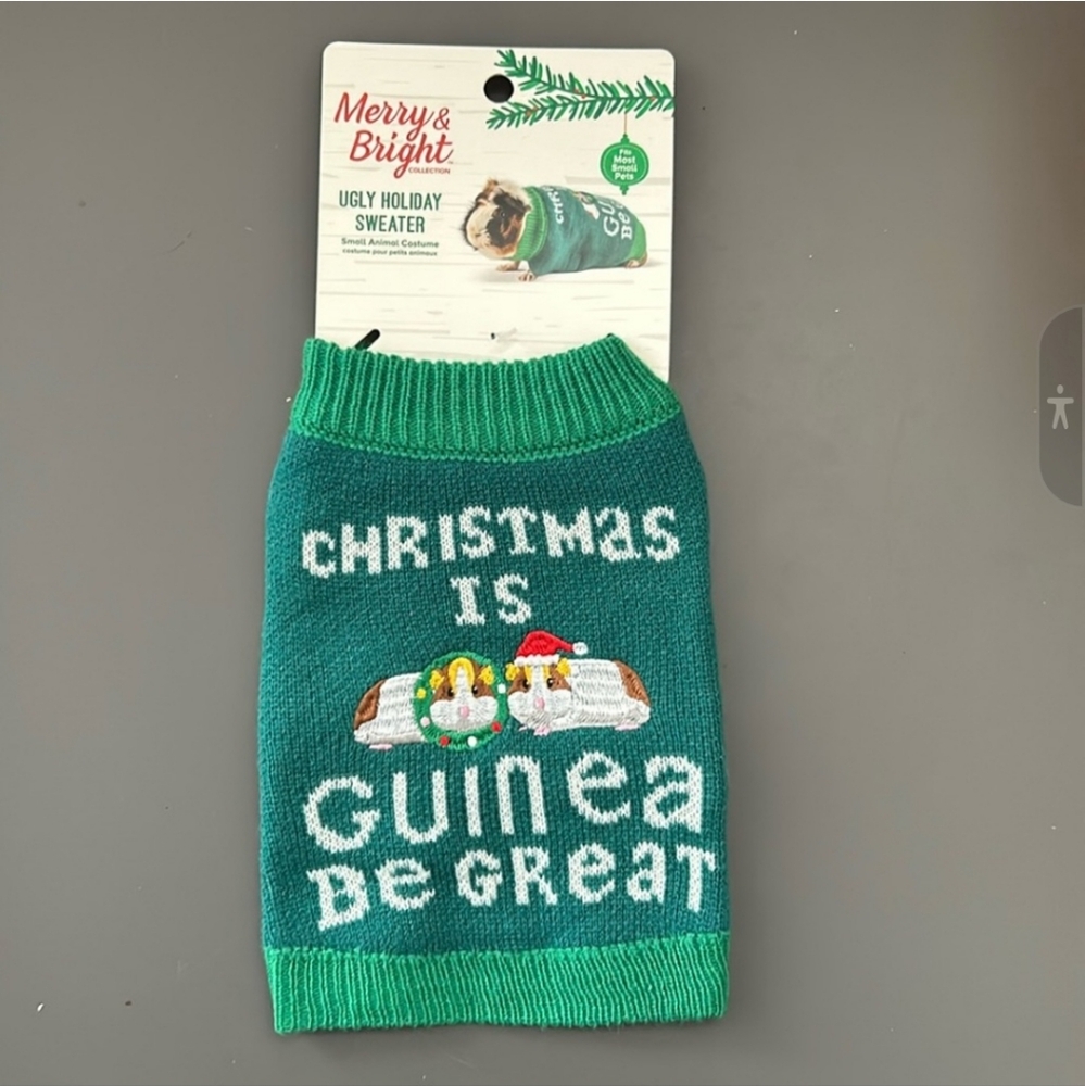 NWT Small Animal Ugly Christmas Sweater merry and bright